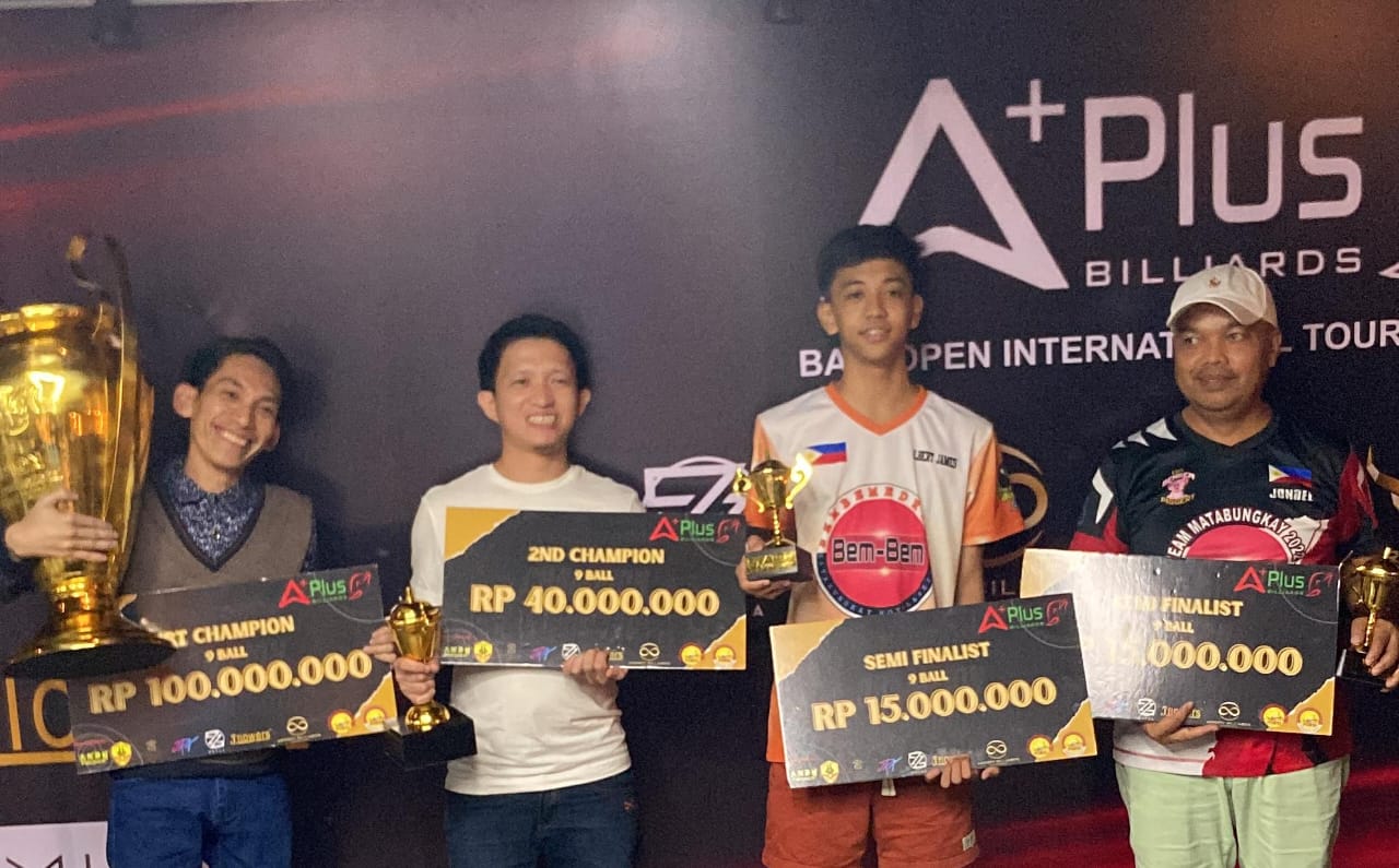 Turnamen International A Plus Bali Open Didominasi Pebiliar Filipina